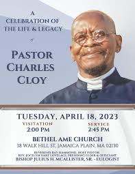 Memorial Folder for the Late Pastor Charles E. Cloy by PAUSEatFAWFH1