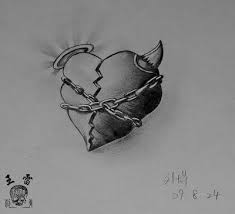 K With Hearts Tattoo Designs Free Tattoo Designs Broken Heart Tattoo Flash Broken Heart Tattoo Heart Tattoo Free Tattoo Designs