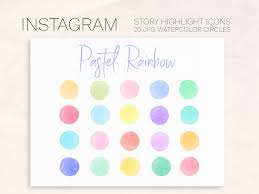 Maybe you would like to learn more about one of these? Instagram Story Highlight Covers Pastel Rainbow Palette By Sweetreniegraphics Thehungryjpeg Com