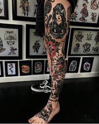 You can roll with a full tribal tattoo for men if you want a lot of black ink. Pin By Lisamarie Laufeyson On Tattoos Traditional Tattoo Traditional Tattoo Leg Sleeve American Traditional Tattoo