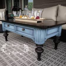 Accents By Allyson On Instagram Finished Up This Coffee Table Last Week Painted With Stormy Sea Refurbished Coffee Tables Painted Coffee Tables Coffee Table