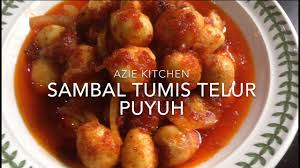 Nasi dan sos yang paling penting mestilah ipod. Sambal Tumis Telur Puyuh Yang Sedap Youtube