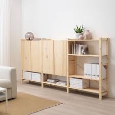 Ivar 3 Section Shelving Unit W Cabinets Pine 102x11 3 4x48 7 8 Ikea In 2020 Ivar Schrank Ikea Ivar Ikea Ivar Kinderzimmer