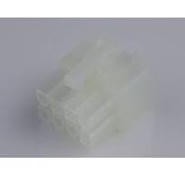 Molex 39-01-2080 Mini-Fit Jr. Receptacle Housing, Dual Row, 8 Circuits, UL  94V-2, Natural