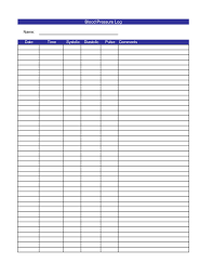 2019 Blood Pressure Log Chart Fillable Printable Pdf