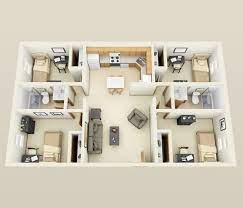 Find 2, 3 & 4 bathroom designs, modern open layouts w/basement, garage & more! House And Homes 4 Bedroom 3d Floor Plans Facebook