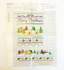 Details About Bucilla Cross Stitch Stocking 82002 Merry Christmas Chart Only