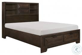 Buy top selling products like baxton studio runa king tufted upholstered platform bed in charcoal grey and regal king velvet upholstered panel bed in beige. Chesky Warm Espresso Cal King Bookcase Storage Bed From Homelegance Coleman Furniture