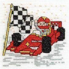 Racing car cross stitch patterns. Drive A Race Car Cross Stitch Kit Make A Wish Dmc Framed Cross Stitch Tiny Cross Stitch Cross Stitch Kit