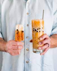 This Boba Thai Iced Tea Popsicles Recipe Is Sponsored By Cost Plus World Market I Love Thai Iced Tea And I Mean Love Tea Popsicles Popsicle Recipes Thai Ice