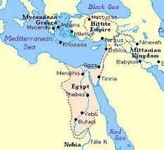 Map Of Ancient Egypt During The New Kingdom 1570 1080 Bc Map Created Egypt Map Thebes