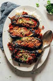 Moroccan Lentil Stuffed Eggplant Recipe Lentil Recipes Cooking Recipes Healthy Recipes