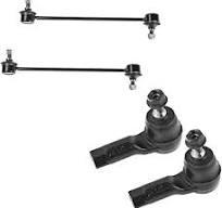 TRQ Front Steering & Suspension Kit Sway Bar Stabilizer Link Tie Rod  Compatible with 2008-2017 Mitsubishi Lancer 2008-2019 Outlander 2019  Outlander ...