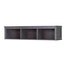 hemnes wall bridging shelf dark gray stained 58 1 4x14 5 8 ikea shelves at home furniture store bath vanity
