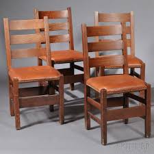 Four Gustav Stickley Dining Chairs Craftsman Style Furniture Cheap Dining Chairs Refinished Chairs