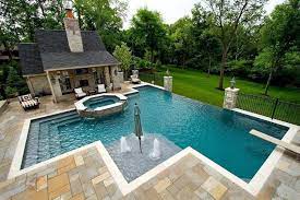 20 Beautiful Backyard With Swimming Pool Design 2 Decor Life Style Pool Patio Pool Landscaping Swimming Pools Backyard