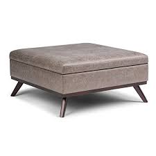 Choose from contactless same day delivery, drive up and more. Simplihome Owen 36 Inch Wide Square Coffee Table Lift Top Storage Ottoman Cocktail Footrest Stool In Upholstered Distressed Grey Taupe Faux Air Leather Mid Century Modern Living Room Accuweather Shop