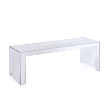 Formal, technical and functional research is clearly visible in this container with its simple and expressive shape. Buy Kartell Invisible Coffee Table Crystal Amara