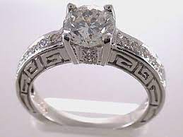 1 73 Carat Greek Style Diamond Engagement Ring Sold Engagement Ring For Her Greek Jewelry Designers White Gold Engagement Rings