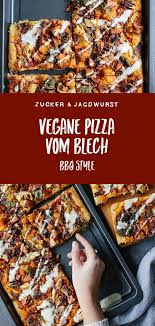 Vegane Bbq Pizza Vom Blech Rezept Pizza Rezept Jagdwurst Rezepte
