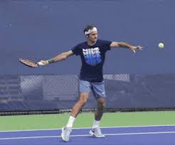 Observers on federer's hitting method note he hits the ball way out in front, and while one handers do this more than two handers, they note his forehand timing seems more out in front than most. Tennis Forehand Technique Straight Arm Vs Bent Arm Pat Cash Tennis