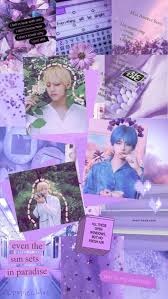 Kim Taehyung Wallpaper Ponsel Ungu Gambar