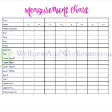 20 veritable fitness measurements chart