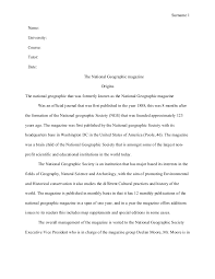 Useful help guide to write a dedication page in research. Mla Style Research Paper National Geographic Magazine