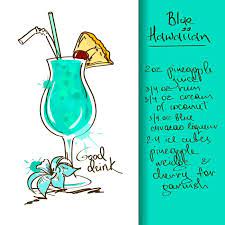 4 Amazing Summer Mixed Drinks With Cute Free Printable Recipe Cards Nerdy Mamma Summer Mixed Drinks Hawaiian Cocktails Blue Hawaiian Drink