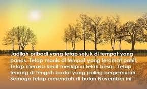 We did not find results for: Kata Kata Menyambut Bulan November Yang Lebih Ceria Dailysia