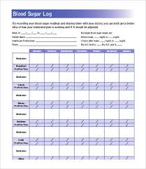 Blood Sugar Log 7 Free Word Excel Pdf Documents