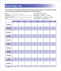 blood sugar log 7 free word excel pdf documents