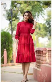 Women's Plain Dress One Piece for Girls