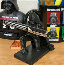 3d Printed Darth Vader Pen Holder Custom Made Office Etsy Star Wars Diy Prints 3d Printing
