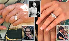The princess showed off her pink sapphire. Princess Beatrice S Engagement Ring Inspired By The Queen Daily Mail Online