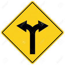 Check spelling or type a new query. Yellow Sign With Two Arrows Fork Road Yellow Warning Symbol Royalty Free Cliparts Vectors And Stock Illustration Image 100982247
