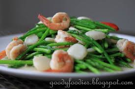 Recipe Chinese Stir Fried Baby Asparagus With Scallops And King Prawns Chinese Stir Fry Asparagus Fries Easy Chinese Recipes
