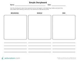 Make a story board online with studiobinder's storyboard creator, or download a free storyboard template pack below. Simple Storyboard Worksheet Education Com