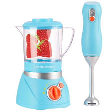 Just Like Home Blender Set Blue Kids Play Furniture Blender Little Girl Toys