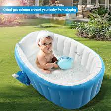 However, if you like to use bath products, such as bath salts or gels, an air bath is a better choice because it won't clog as easily as whirlpool tubs. Buy Inflatable Baby Bathtub With Air Pump Portable Toddler Bathtub Baby Bath Tub Foldable Shower Basin For Newborn Travel Bath Tub Baby Shower Gift Blue Online In Vietnam B088fxsw9y