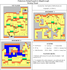 Pokemon Sapphire Version Victory Road Map Map For Game Boy Advance By Starfighters76 Gamefaqs