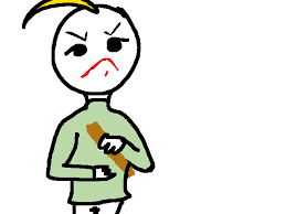 Ruler appears to be a yellow, plastic, classroom ruler. Baldi And His Ruler Animation Chocolatecake Folioscope