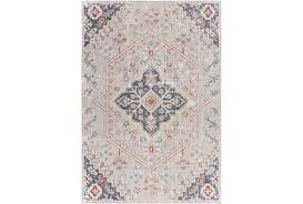 Approximate rug size (ft.) indoor/outdoor area rug. 5 3 X7 Outdoor Rug Blue With Orange Corner Medallion Living Spaces