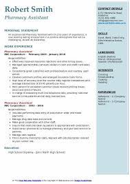 Maybe you would like to learn more about one of these? Pharmacy Assistant Resume Samples Qwikresume