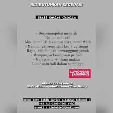Logistik dan gudang adalah salah satu industri yang kurang mendapatkan perhatian para pencari kerja. Lowongan Kerja Staff Outlet Chiclin Rembang Tanpa Syarat Pendidikan Lowongan Rembang
