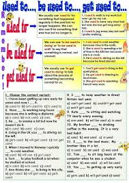 Used To Would Be Used To Get Used To Exercises Pdf Used To Be Used To Get Used To English Grammar Worksheets English Lessons English Grammar Rules