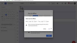 How To Set An Out Of Office Message In Google Calendar Calendar