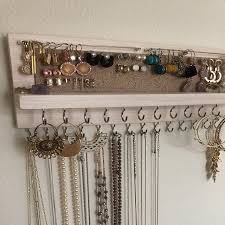 Maybe you would like to learn more about one of these? 14 Rustic White Jewelry Organizer Holder With Silver Hooks Wall Mounted Wood Necklaces Bracelets Earrings In 2021 Jewelry Organizer Wall Jewelry Organizer Diy Wall Jewelry Storage Diy