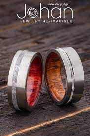 Metal Allergy No Problem Add A Wooden Sleeve To Any Ring For A Hypoallergenic Wedding Band Wedding Ring Uk Wedding Bands Mens Wedding Bands Unique