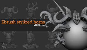Free Horns Pack 3d Model In 2020 Zbrush 3d Model Character Zbrush Tutorial